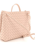 Nappa Intrecciato Medium Andiamo Shoulder Bag Lotus