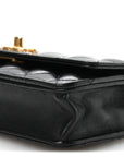Lambskin Quilted Pillow Crush Wallet On Chain WOC Black