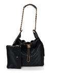 Caviar Quilted Medium CHNL 25 Handbag Dark Navy