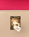 Chevre Mysore Horseshoe Mini Kelly Sellier 20 Gris Tourterelle Rose Mexico