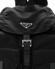 Tessuto Nylon Saffiano Medium Backpack Black