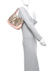 Snakeskin Ostrich Calfskin Small Jackie 1961 Hobo Pink Multicolor