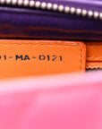 Lambskin Cannage Medium Tri-Color Lady D1OR Pink