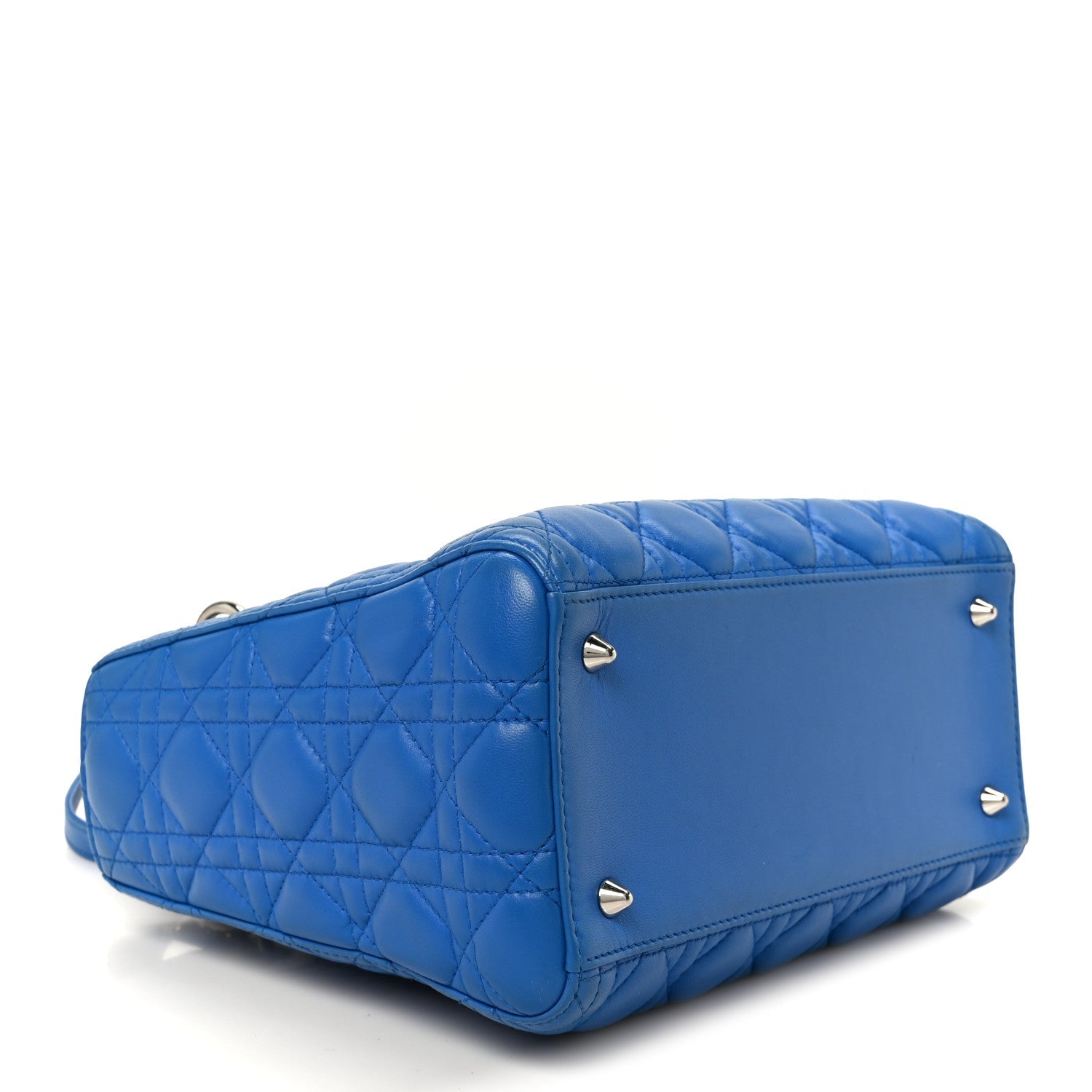 Lambskin Cannage Medium Lady D1OR Blue