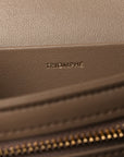 Shiny Calfskin Medium Triomphe Smoked Brown