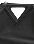 Calfskin Small The Point Triangle Bag Black