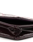 Patent Cannage Lady D1OR Chain Wallet Purple