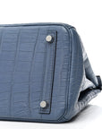 Matte Porosus Crocodile Birkin 30 Bleu Brighton