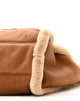 Lambskin Shearling Medium Deauville Tote Brown