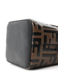 Vitello Liberty F is FNDI Bi-Color FF 1974 Embossed Mini Mon Tresor Bucket Bag Maya Black