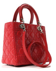 Lambskin Cannage Medium Lady D1OR Red