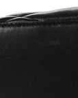 Lambskin Quilted Sade Puffer Envelope Clutch Black