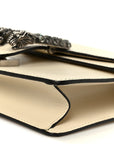 Textured Calfskin Crystal Mini Dionysus Shoulder Bag Mystic White