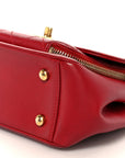 Caviar Quilted Small Business Affinity Flap Red