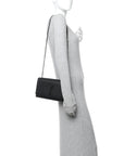 Grain De Poudre Medium Classic Monogram Monochrome Kate Satchel Black