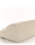 Calfskin Cuir Small Triomphe Cabas Drawstring White
