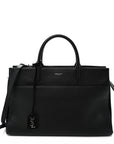 Grained Calfskin Medium Rive Gauche Cabas Black