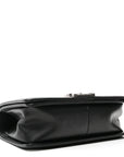 Calfskin Quilted Medium Boy Flap Black