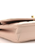 Lambskin Quilted CC Pearl Crush Wallet on Chain WOC Light Pink