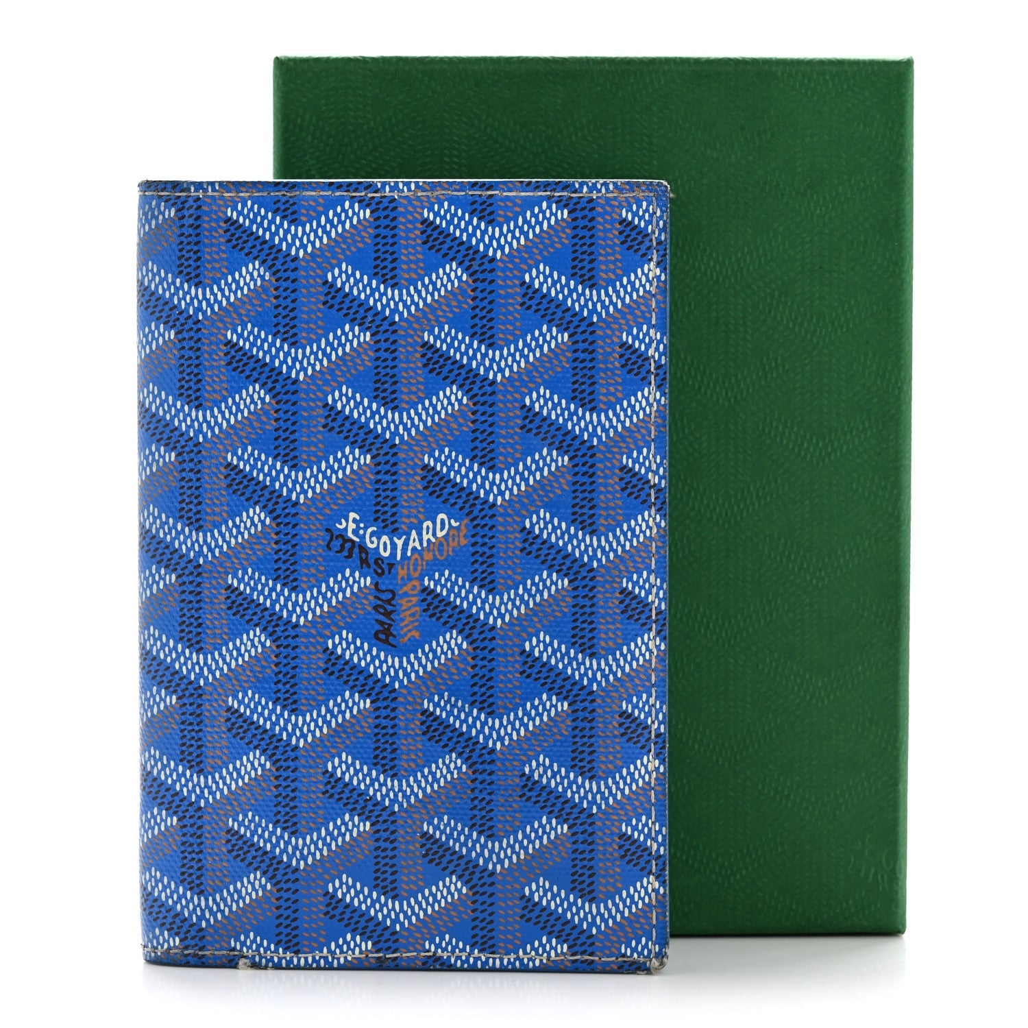 Goyardine Grenelle Passport Wallet Sky Blue