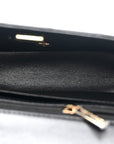 Lambskin Quilted Mini Rectangular Flap Black