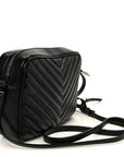 Calfskin Matelasse Monogram Monochrome Lou Camera Bag Black