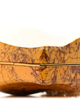 Spazzolato Calfskin Chain Clutch Gold Marble