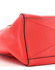 Pebbled Calfskin Gotham Bauletto Satchel Red