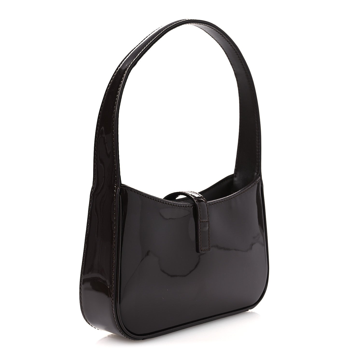 Patent Calfskin Le 5 A 7 Mini Hobo Spicy Chocolate