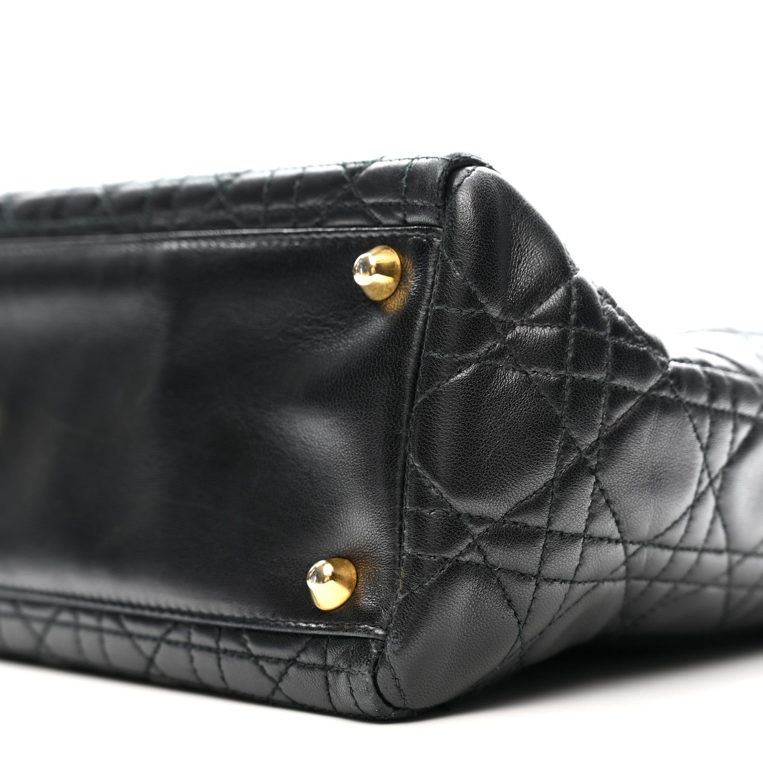Lambskin Cannage Large Lady D1OR Black