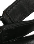 Calfskin Y Quilted Monogram Large Loulou Chain Satchel Black