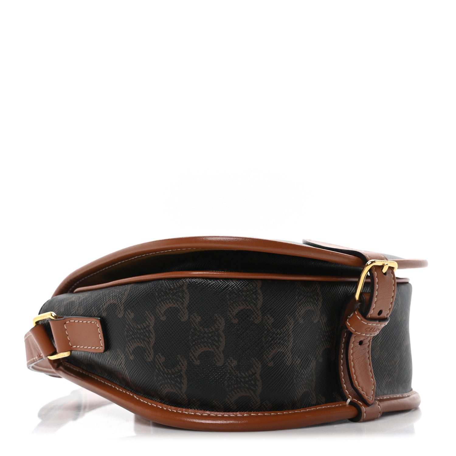 Triomphe Canvas Medium Folco Bag Tan