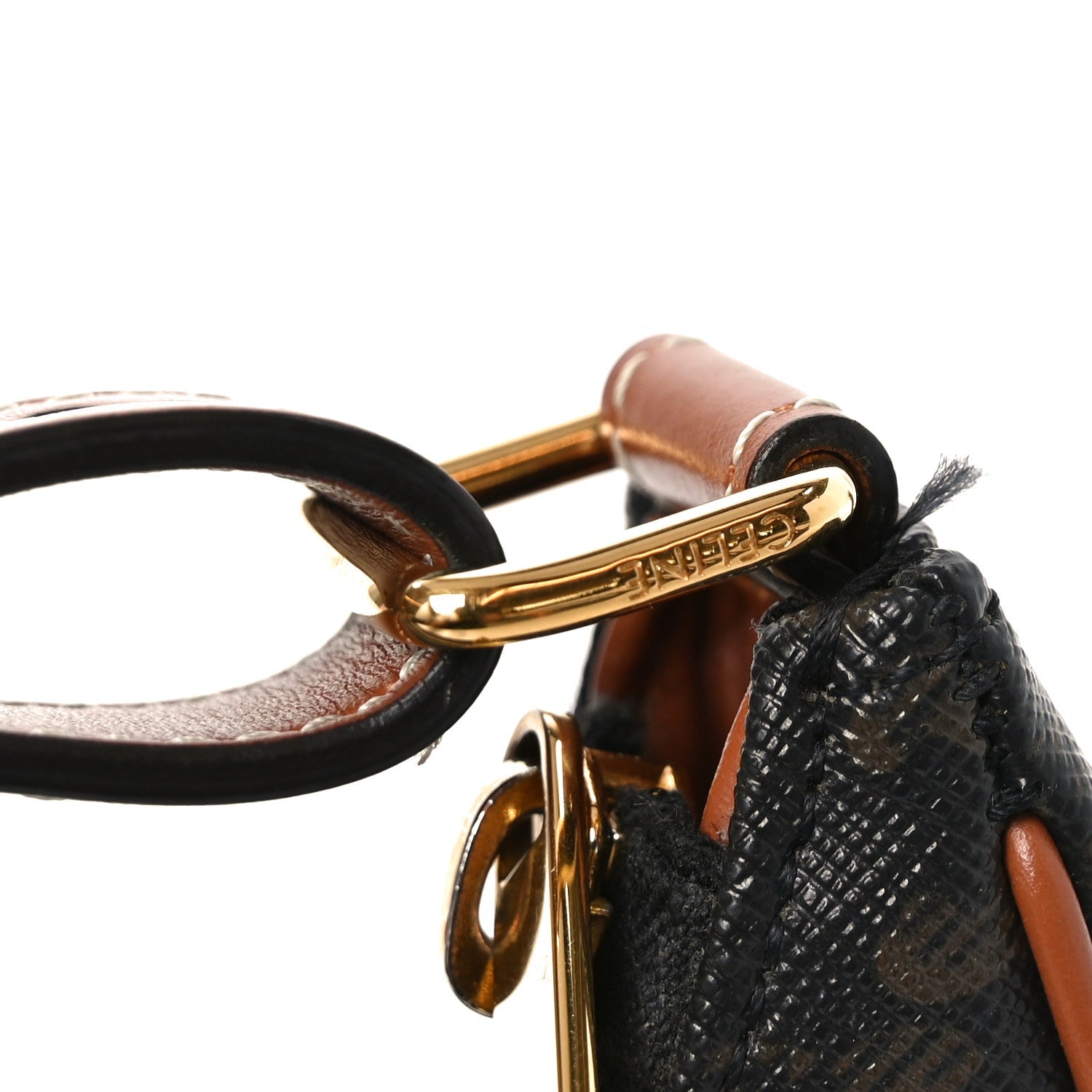 Triomphe Canvas Calfskin Ava Shoulder Bag Tan