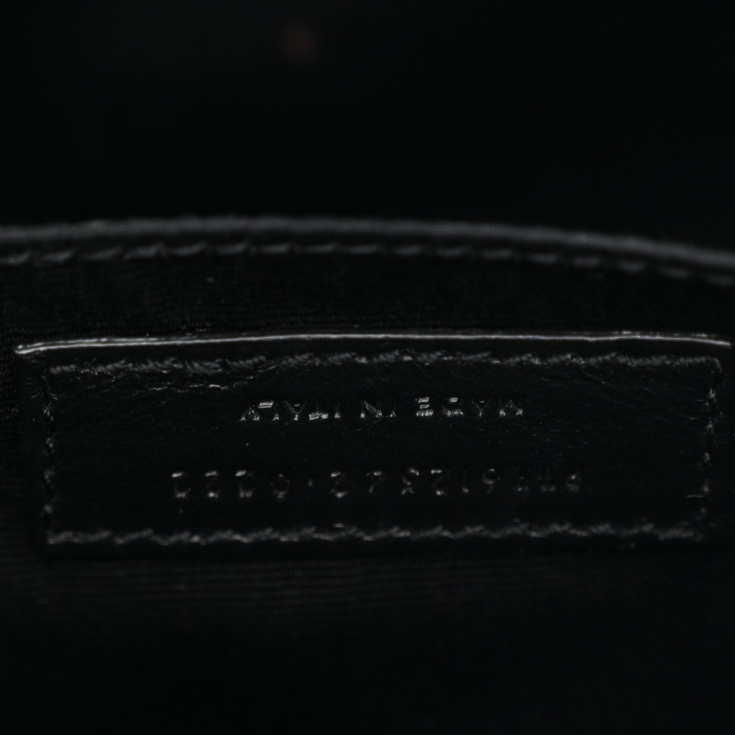 Patent Calfskin Crocodile Embossed Monogram Lou Camera Bag Black