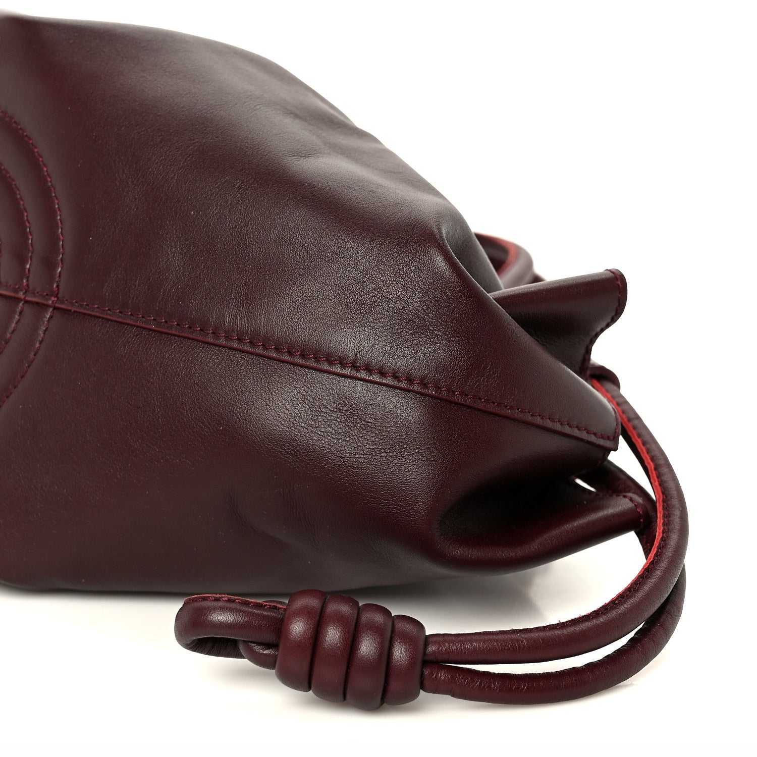 Shiny Nappa Calfskin Small Paseo Bag Burgundy
