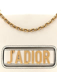 Calfskin J'AD1OR Chain Flap Bag Off White