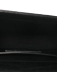 Calfskin Crocodile Embossed Small Classic Monogram Kate Tassel Satchel Black