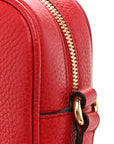 Pebbled Calfskin Small Soho Disco Bag Tabasco Red