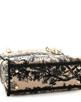 Canvas Toile De Jouy Embroidered Mini Lady D-Lite Beige Mullticolor