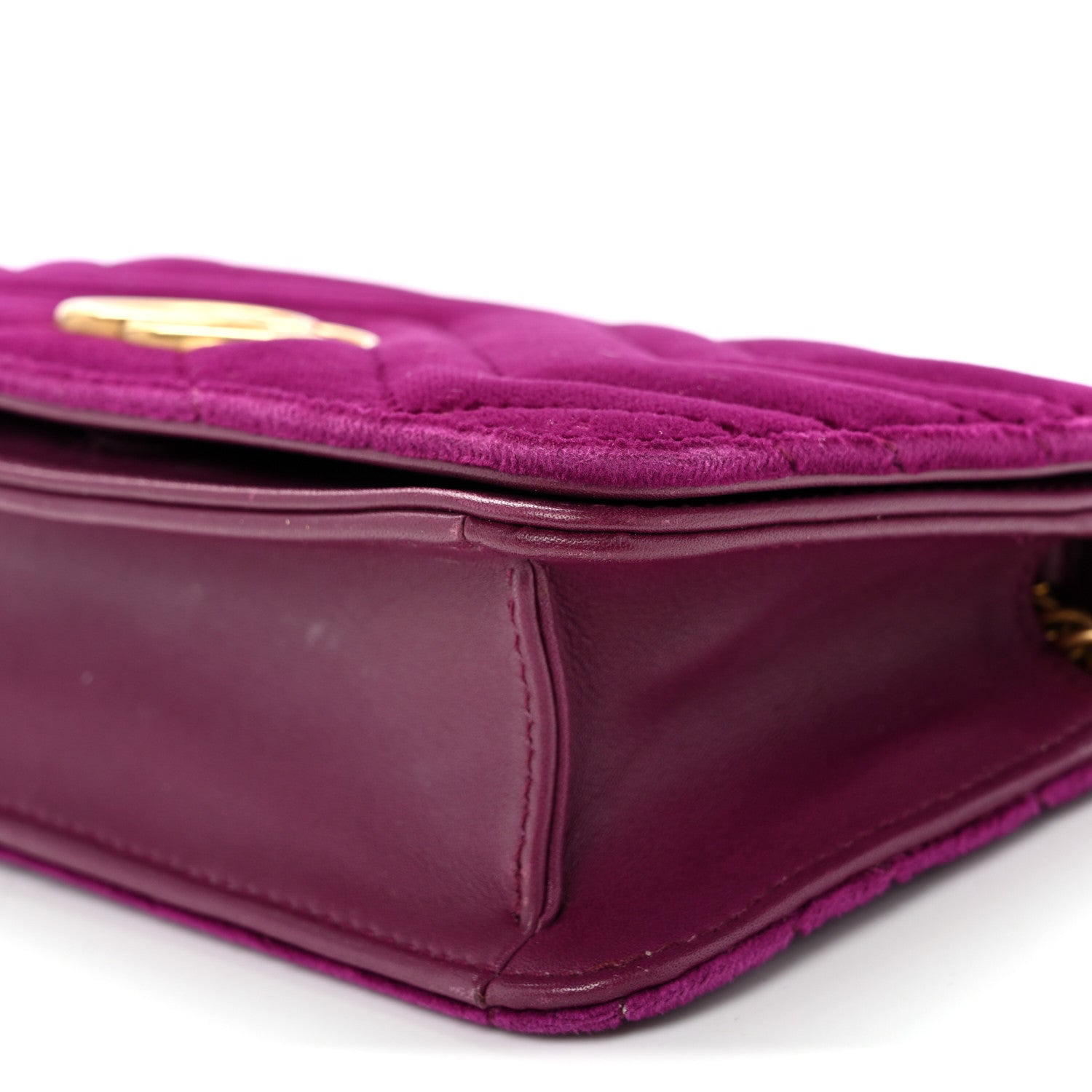 Velvet Matelasse GG Marmont Mini Bag Fuchsia Violet Cyclamen