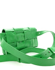 Paper Calfskin Intreccio Cassette Belt Bag Parakeet