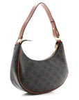 Triomphe Canvas Calfskin Ava Shoulder Bag Tan