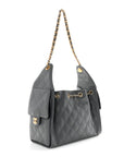 Caviar Quilted Small CHNL 25 Handbag Dark Grey