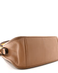 Vitello Daino Hobo Messenger Bag Caramel