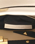 Vitello Seta Snakeskin Monster Eyes Medium Peekaboo Iconic Satchel  Amido Sand Black