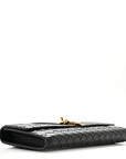 Nappa Intrecciato Long Andiamo Top Handle Clutch Black