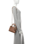 Lambskin Gathered Mini Lady D1OR Fard
