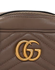 Calfskin Matelasse Mini GG Marmont Chain Shoulder Bag Porcelain Rose