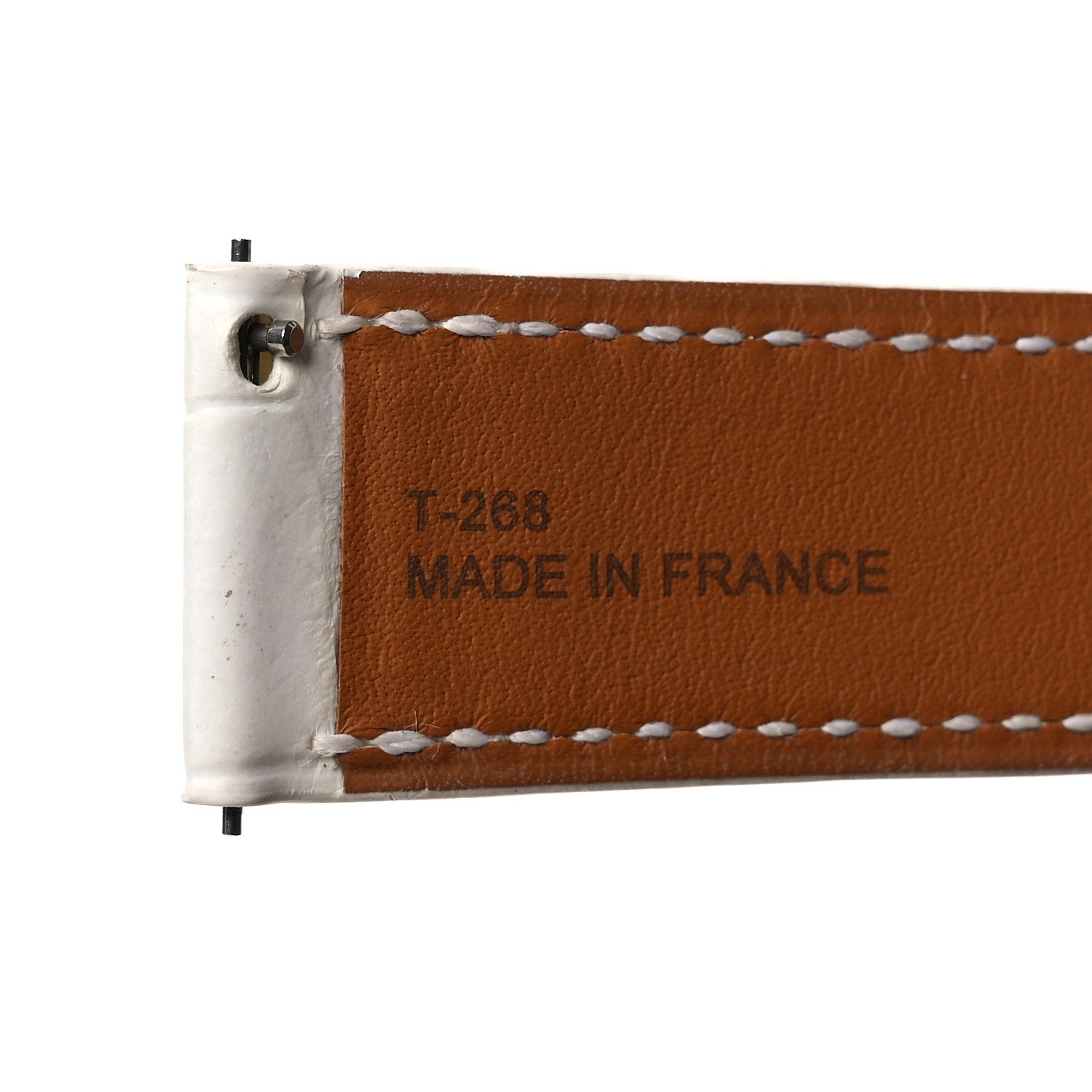 Matte Alligator Single Tour Watch Strap White