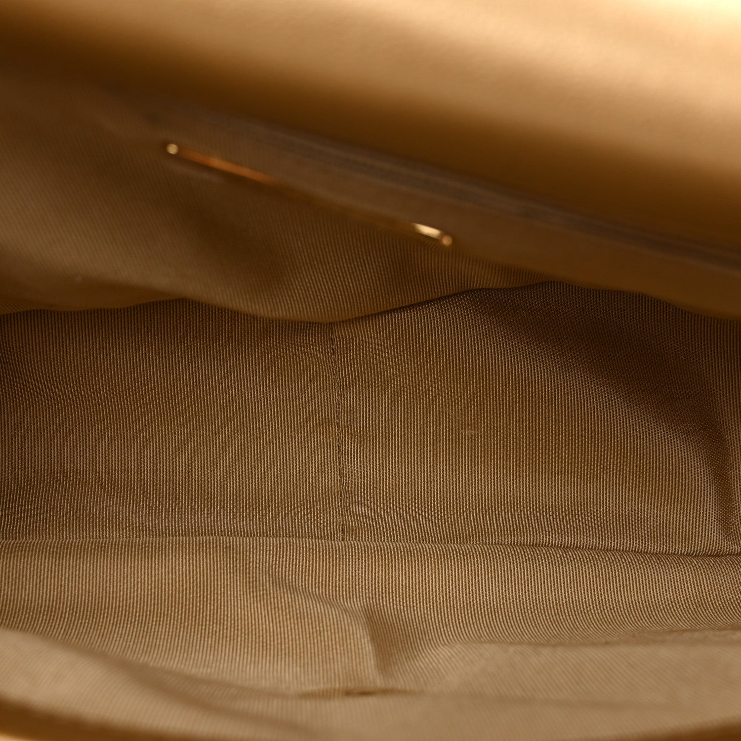 Metallic Goatskin Quilted Medium CHNL 19 Flap Gold